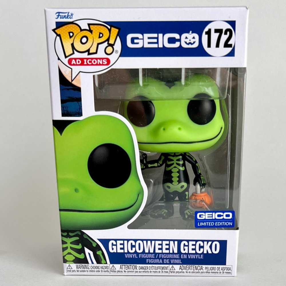 NEW in Box Funko POP! Geicoween Green Geico Gecko Lizard Limited Edition #172